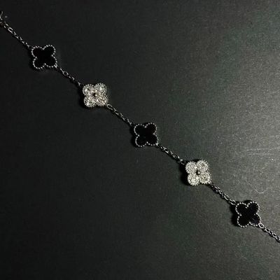 Vintage古著 【Eternal-four leave】独特设计银色贝母熊猫.手链