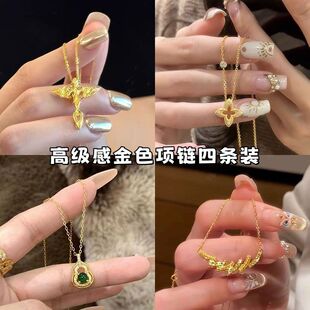 新款红薯爆款权杖飞马金色项链寓意天使翼马当先时尚日常通勤锁骨