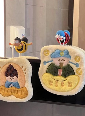 哆啦A梦卫生间毛巾挂钩浴室擦手巾粘钩创意可爱免打孔强力无痕贴