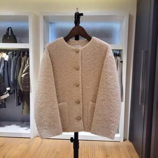 高级感粗花呢上衣 优雅名媛毛呢外套简约长袖 韩国专柜代购 MICHAA