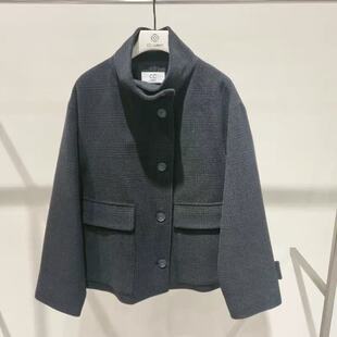 CC 韩国专柜购 CC COLLECT 25冬款立领短毛呢外套秋冬高级感大衣