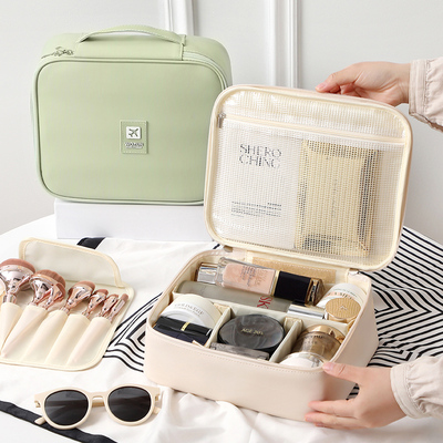 化妆包女高端可携式大容量防水手提化妆刷收纳包旅行洗漱包2025新