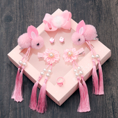 儿童发饰小兔子发夹女童新年礼物发卡公主头花小女孩宝宝过年头饰