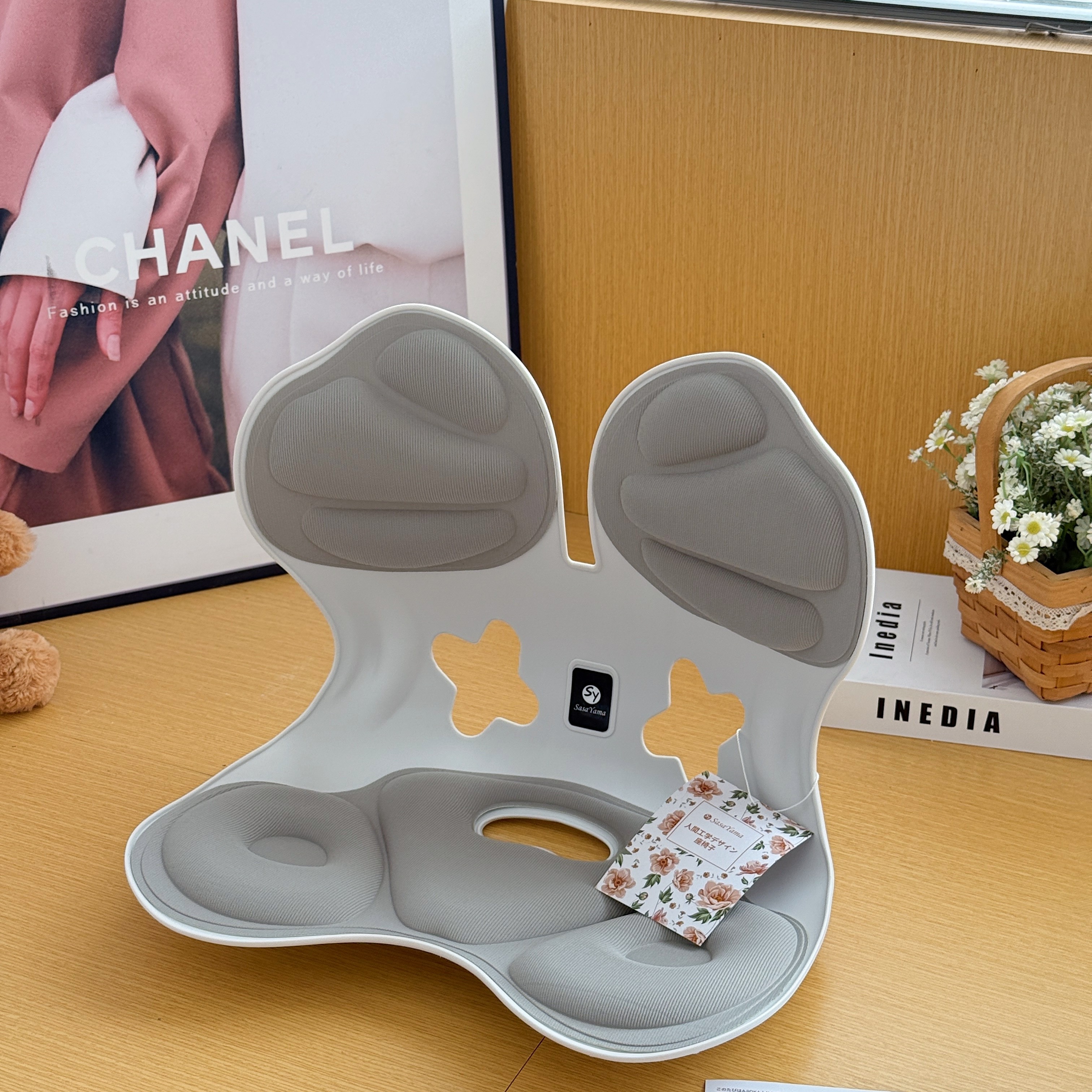 日本进口SASAYAMA护腰坐垫背部支撑矫正坐姿神器久坐神器坐姿椅子