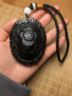 文玩保真爆满鱼子纹黑驴蹄子吊坠手串念珠辈辈富甲天下挂件手把件