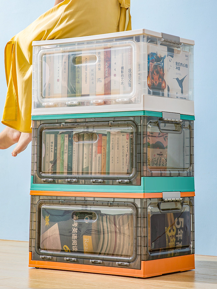 透明书本收纳箱书籍放书书箱书柜装书箱子学生教室用可移动神器盒|ruв категории получать отделка, семьи, хранения приборов, коробка для хранения, ящик - от Buy2taobao.com для оказания профессиональной услуги покупки агента Taobao