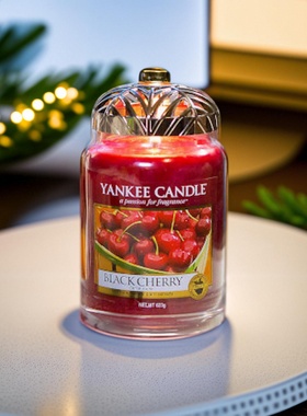 yankee美国杨洋扬基香薰蜡烛黑樱桃blackcherry节日礼物果味浓