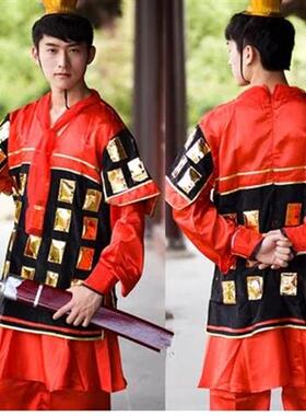儿童古代士兵衣服男女孩学生古装侍卫兵服将军天兵天将演出服套装
