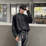 714A-D3036P45控69/2025秋季新款宽松衬衫立领韩版大版衬衣设计感,男装衬衫,星座714A(原电商C314),四季星座 714A-D3036P45控69/2025秋季新款宽松衬衫立领韩版大版衬衣设计感,男装衬衫,星座714A(原电商C314),四季星座