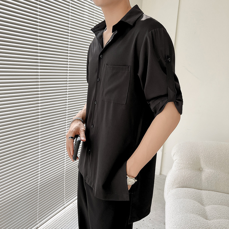 714A-F636P50控70/轻熟风2025春季型男衬衫发型师助理工作服S-5XL,男装衬衫,星座714A（原电商C314）