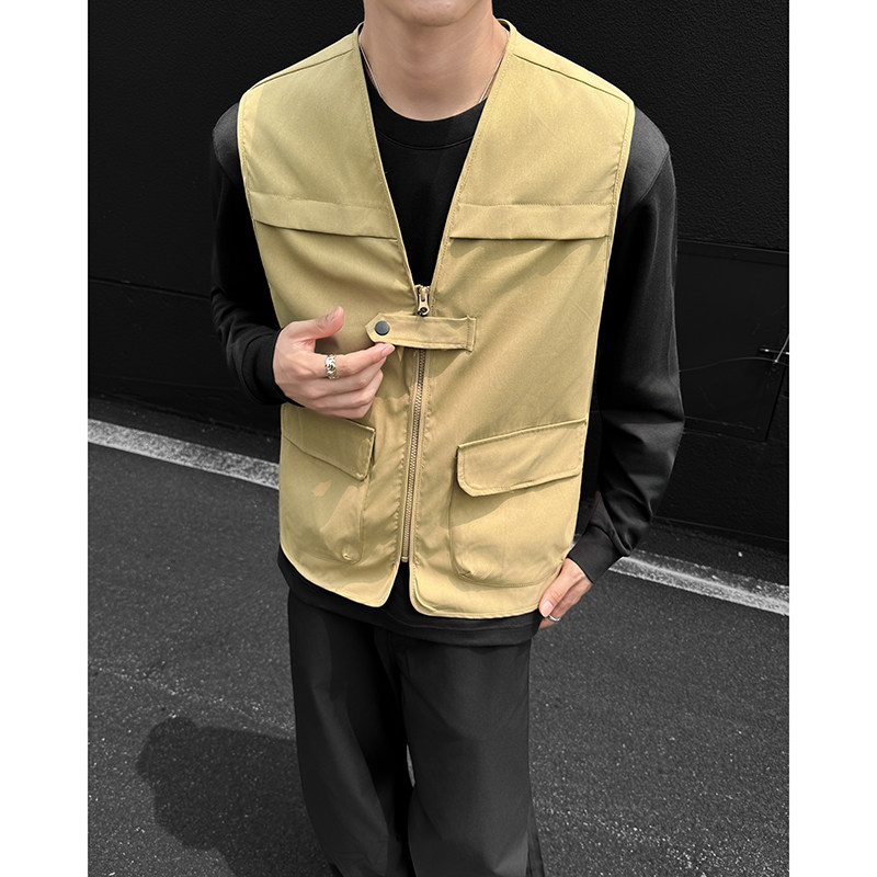 714A-M3097P48控79/2025秋季新马甲工作服坎肩多口袋工装休闲外套,男装背心/马甲,星座714A（原电商C314）