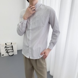 714A-D663P45控69/2025春季男士宽松细条纹清新衬衫微阔潮版衬衣，男装衬衫，星座714A（原电商C314）