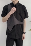 714A-H3013P55控69/2025夏季男士潮流短袖衬衫理发店工作服衬衣，男装T恤，星座714A（原电商C314）