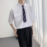 714A-C3054P40控59/2025夏季男女同款工作服衬衫潮流宽松短袖衬衣，男装衬衫，星座714A（原电商C314）