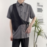 714A-H3013P55控69/2025夏季男士潮流短袖衬衫理发店工作服衬衣，男装T恤，星座714A（原电商C314）