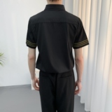 714A-C681P40控59/2025夏季新宽空少制服衬衫短袖半袖衬衣工作服，男装T恤，星座714A（原电商C314）