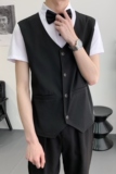 714A-H3057P55控79/2025夏季假两件工作服衬衫假两件ktv酒吧制服，男装衬衫，星座714A（原电商C314）