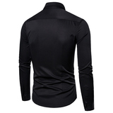 714A-D18特P35控59/2026春季长袖简约白衬衫理发店酒吧夜店工作服，男装衬衫，星座714A（原电商C314）