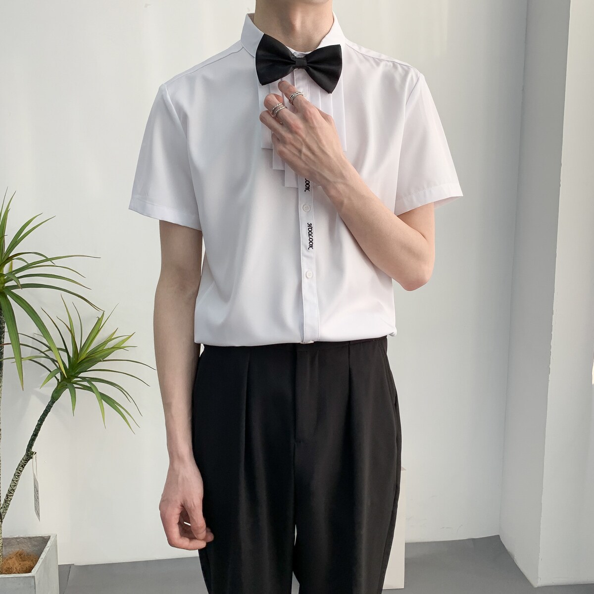 714A-C631P40控59/2025夏季新款短袖半袖工作服衬衫ktv酒吧礼服,男装T恤,星座714A（原电商C314）
