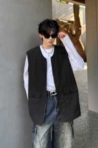 714A-M3091P55控89/2025秋季新马甲男女工装外套美式复古潮图片