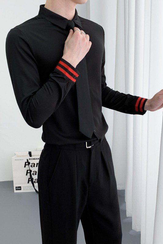714A-D3038送黑领带P45控69/2025春季男士修身商务上班白衬衫制服,男装衬衫,星座714A（原电商C314）