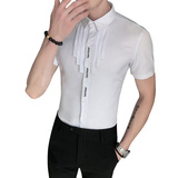 714-C631P40/英伦酒店2026夏季男士夜店礼服工作衬衫潮衬衣S-5XL，男装衬衫，星座714(原C313)