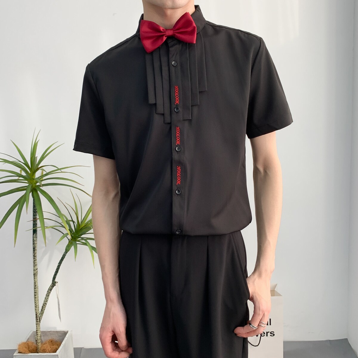 714A-C631P40控59/2025夏季新款短袖半袖工作服衬衫ktv酒吧礼服,男装T恤,星座714A（原电商C314）