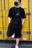 714A-G6893P105控1452025夏季潮版宽松运动休闲套装短袖T恤垂感，男装T恤，星座714A（原电商C314）