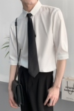 714A-C3018P33控49/2025夏季新款男女工作服衬衫中袖五分袖衬衣，男装T恤，星座714A（原电商C314）