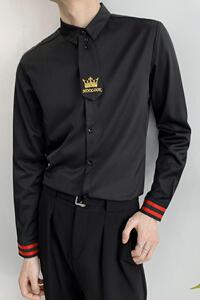 714A-D609P45控69/2025春季新款空少衬衫领带款修身工作服衬衣图片