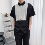 714A-D3075P45控69/2025夏季男士宽松亮片衬衫夜店舞台服衬衣潮，男装衬衫，星座714A（原电商C314）