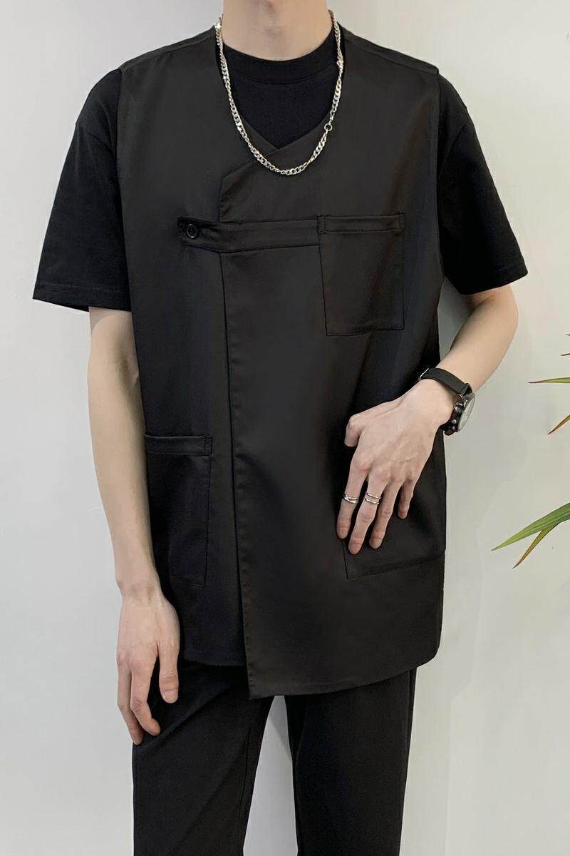 714A-M3050P45控69/2025春季新款男女发型师工作服马甲餐厅奶茶店,男装背心/马甲,星座714A（原电商C314）
