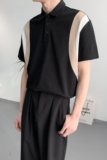 714A-X0043P48控68/2025夏季潮男短袖宽松拼色简约POLO衫T恤潮，男装T恤，星座714A（原电商C314）
