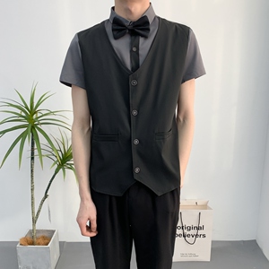714A-H6005P55P55控78/2025夏季短袖ktv酒吧餐厅台球城工作服衬衫图片