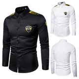 714A-D516P45控69/2026春季男士修身空少衬衫ktv少爷衬衣制服寸衫，男装衬衫，星座714A（原电商C314）