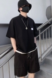 714A-G8030P85控135/店主风2025夏男宽松日系小标工装短袖衬衫，男装T恤，星座714A（原电商C314）