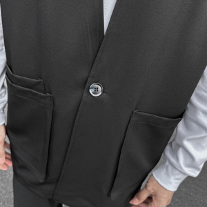 714A-M3098P48控79/2025秋季新马甲工作服中长款无袖外套图片