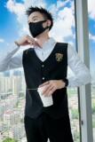 714A-H667P55控75/2025春季男士工作服衬衫假两件马甲衬衣潮，男装衬衫，星座714A（原电商C314）