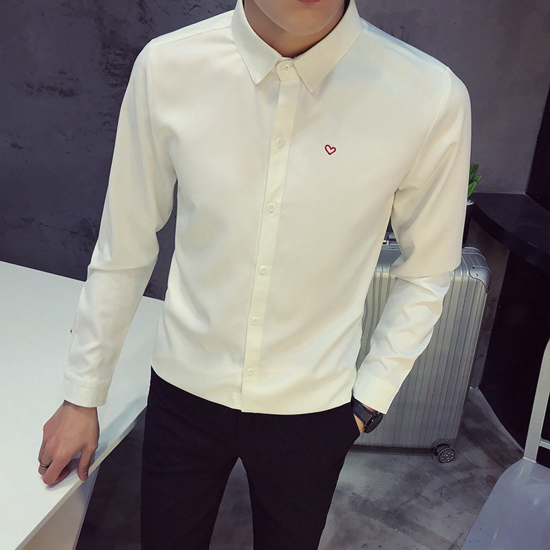 714-D16P45/社会小伙店主风2025春男士发型师长袖衬衫工作S-5XL,男装衬衫,星座714(原C313)
