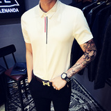 9330/店主风2026夏季新款男士短袖衬衫修身工作服班服男女纯色P35，男装T恤，星座714(原C313)