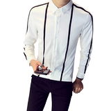 714-D07P45/社会小伙店主风2026春季男士长袖衬衫修身装S-5XL，男装衬衫，星座714(原C313)