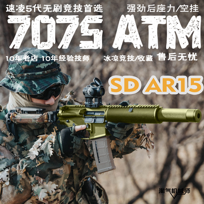 LDT撸蛋堂SD-AR15成品玩具LDX7075竞技 电动后座力空挂 ATM模型