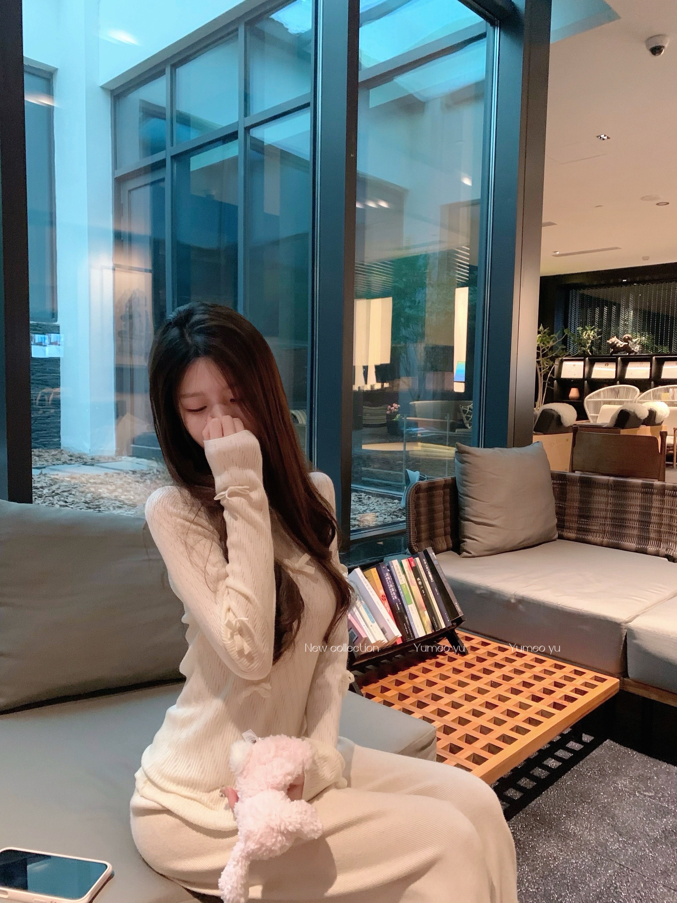 Yumeo钰 12/8 栀花清梦～手工蝴蝶30绵羊毛内搭针织衫