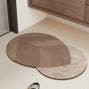 复古木纹浴室地垫吸水软垫家用厕所卫生间门口防滑垫耐脏地毯脚垫