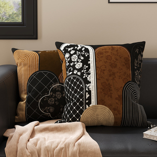 沙发抱枕套中古风复古靠垫靠枕垫含芯床头靠背飘窗腰靠腰枕可拆洗