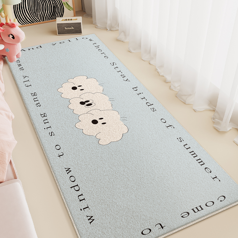 卡通小狗主卧室床边地毯加厚仿羊绒防滑地垫女孩房间儿童床边脚垫,居家布艺,地毯,淘宝优惠券,粉丝福利购,淘宝优惠卷