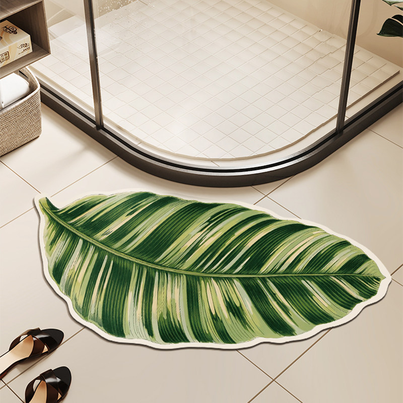 绿植浴室脚垫卫生间厕所吸水地垫子家用异形门垫防滑绿色柔软卫浴,居家布艺,家用脚垫,淘宝优惠券,粉丝福利购,淘宝优惠卷