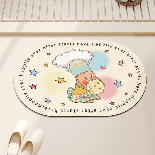 星星人浴室地垫门口吸水防滑脚垫