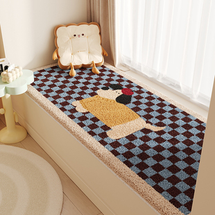 可爱小狗加厚飘窗垫仿羊绒防滑毛绒窗台垫子主卧阳台坐垫改造神器