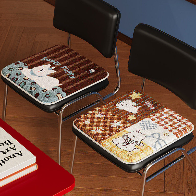 卡通毛绒坐垫冬季加厚坐垫椅垫办公室久坐学生餐椅凳子板凳软屁垫,居家布艺,椅垫,淘宝优惠券,粉丝福利购,淘宝优惠卷